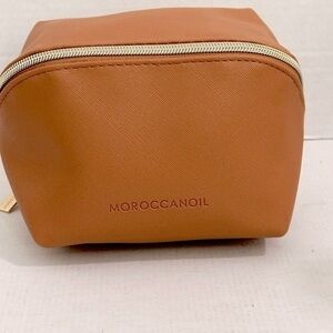 Moroccan oil Tan travel Bag from recycled materials NWOT